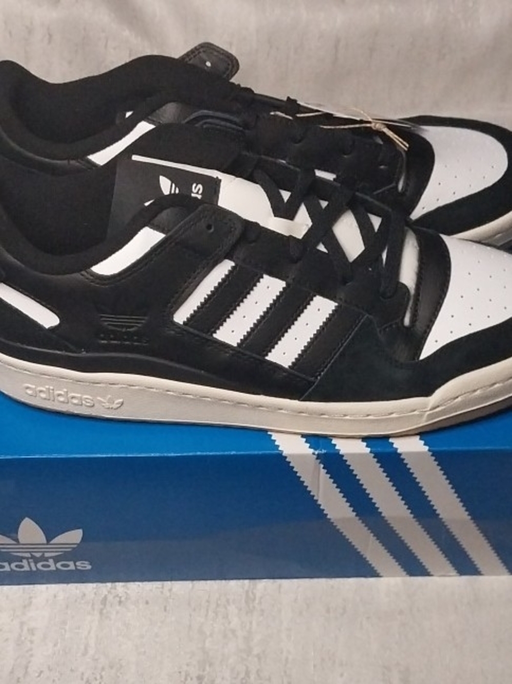 adidas Forum Low Men's 12 Black and White Low-Top Sneakers